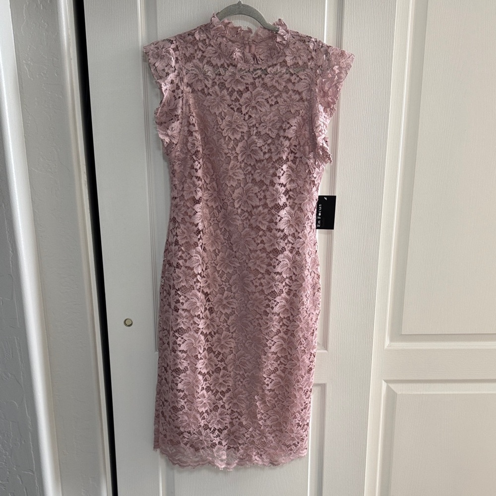 Brand new dusty rose lace dress size 14 new with tags